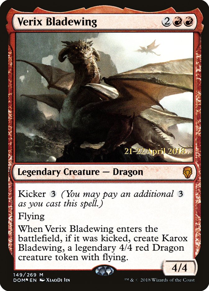 Verix Bladewing  [Dominaria Prerelease Promos] | Nerdhalla Games