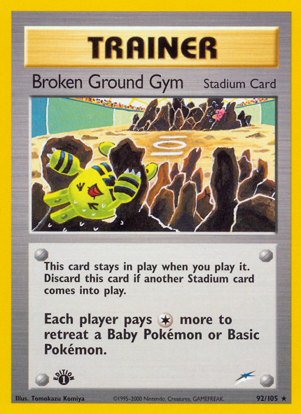 Broken Ground Gym (92/105) [Neo Destiny 1st Edition] | Nerdhalla Games