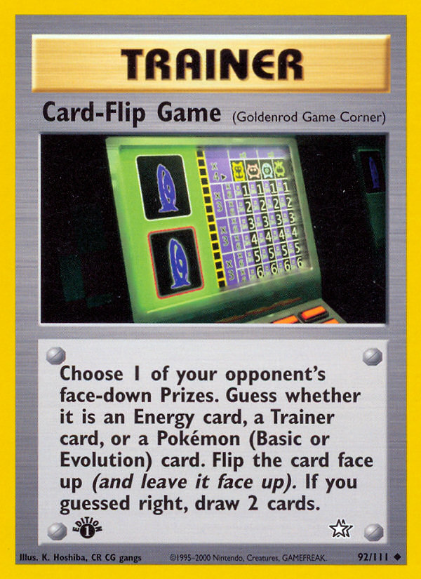 Card-Flip Game (92/111) [Neo Genesis 1st Edition] | Nerdhalla Games