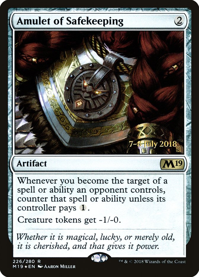 Amulet of Safekeeping  [Core Set 2019 Prerelease Promos] | Nerdhalla Games