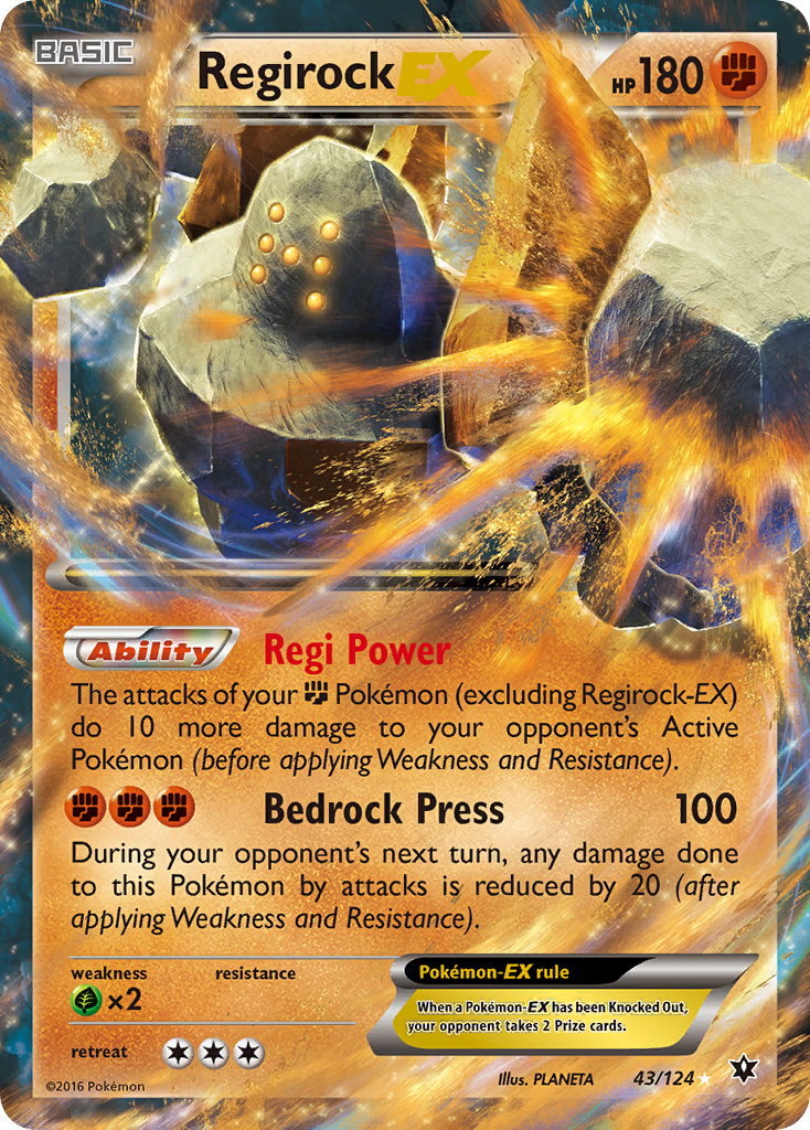 Regirock EX (43/124) [XY: Fates Collide] | Nerdhalla Games