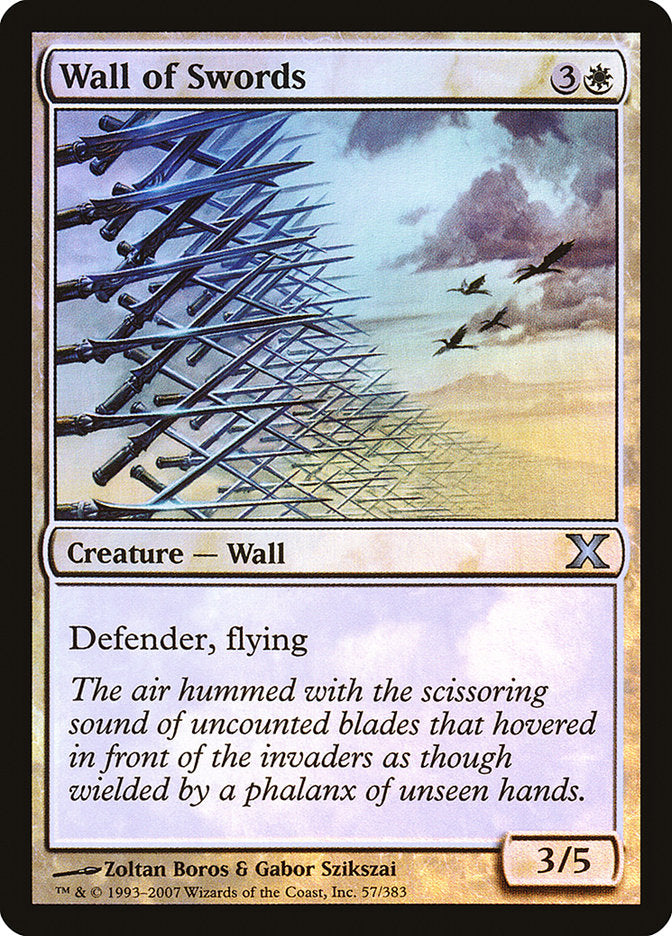 Wall of Swords (Premium Foil) [Tenth Edition] | Nerdhalla Games