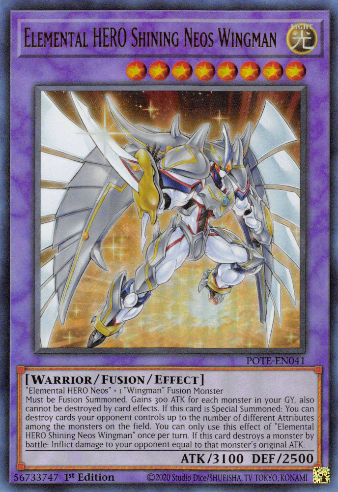 Elemental HERO Shining Neos Wingman [POTE-EN041] Ultra Rare | Nerdhalla Games