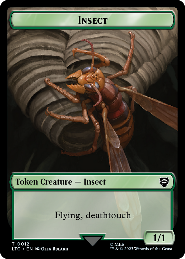 Elf Warrior // Insect Double Sided Token [The Lord of the Rings: Tales of Middle-Earth Commander Tokens] | Nerdhalla Games