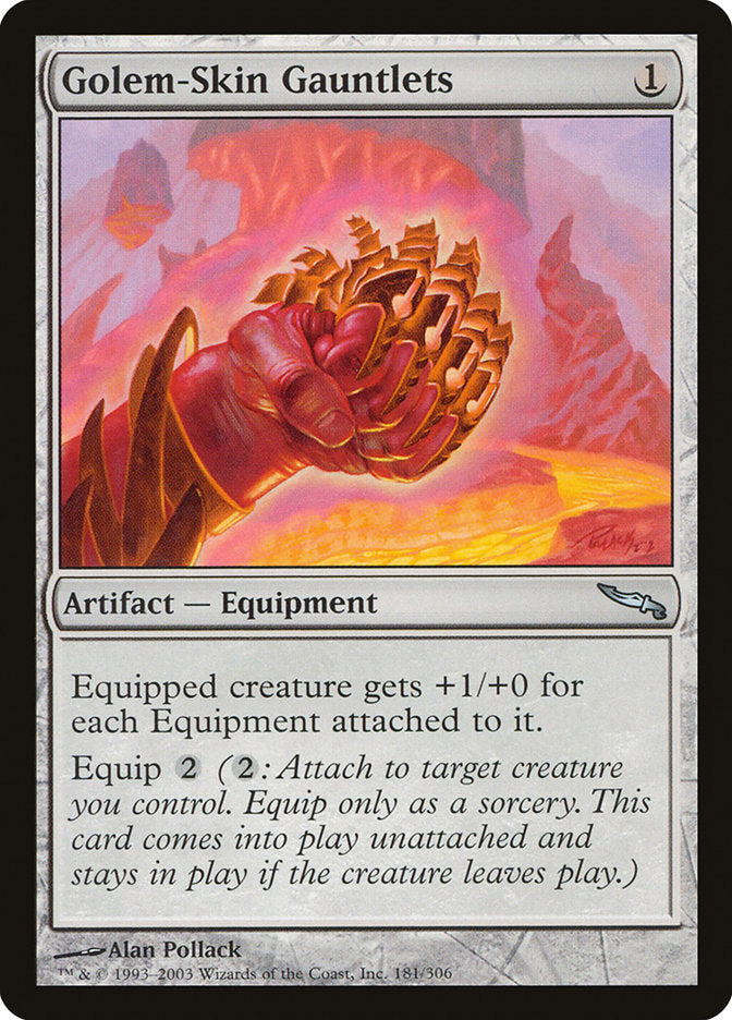 Golem-Skin Gauntlets [Mirrodin] | Nerdhalla Games