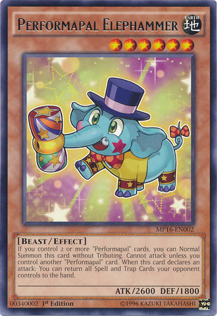 Performapal Elephammer [MP16-EN002] Rare | Nerdhalla Games