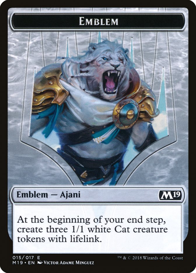 Ajani, Adversary of Tyrants Emblem [Core Set 2019 Tokens] | Nerdhalla Games