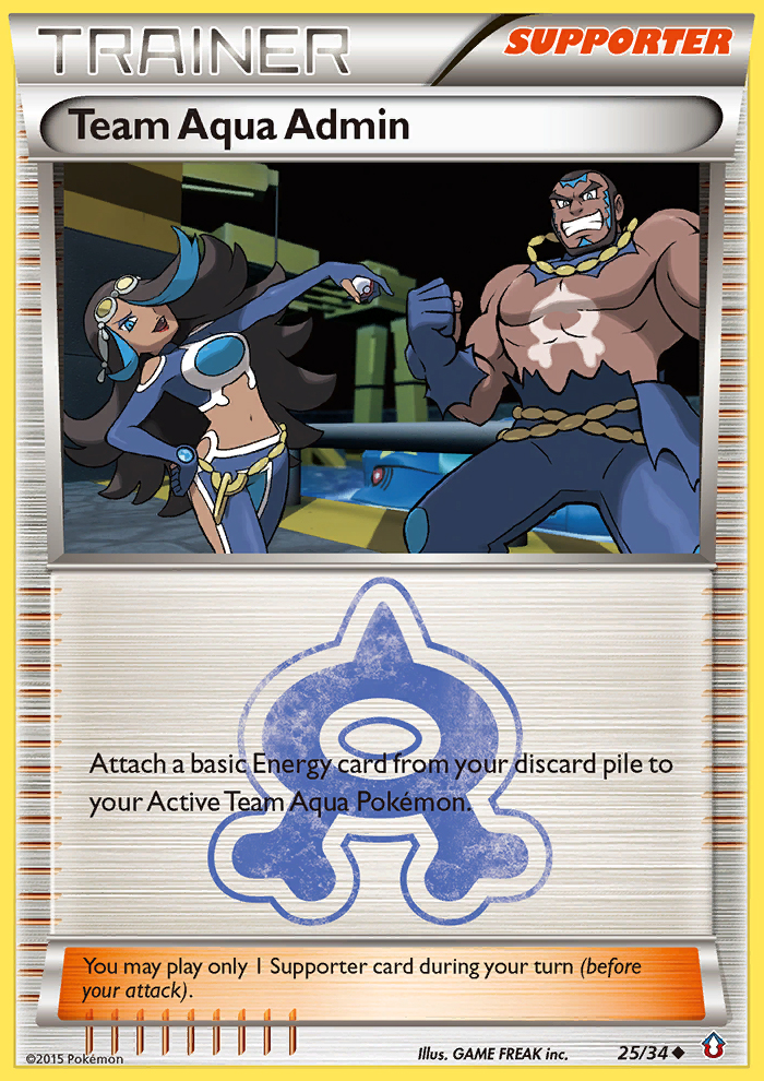 Team Aqua Admin (25/34) [XY: Double Crisis] | Nerdhalla Games