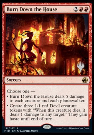 Burn Down the House (Promo Pack) [Innistrad: Midnight Hunt Promos] | Nerdhalla Games