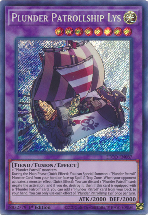 Plunder Patrollship Lys [ETCO-EN087] Secret Rare | Nerdhalla Games