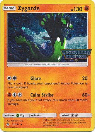 Zygarde (72/131) (Cosmos Holo) [Sun & Moon: Forbidden Light] | Nerdhalla Games