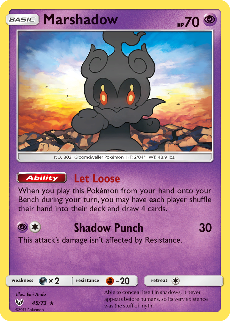 Marshadow (45/73) [Sun & Moon: Shining Legends] | Nerdhalla Games