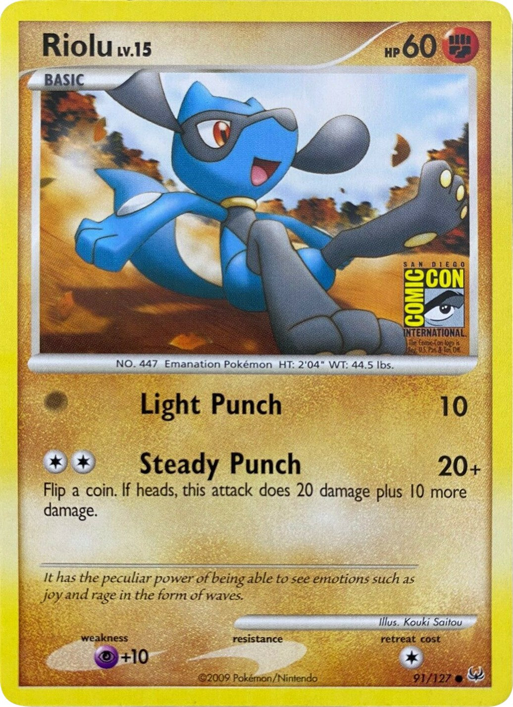 Riolu (91/127) (SDCC 2009) [Platinum: Base Set] | Nerdhalla Games