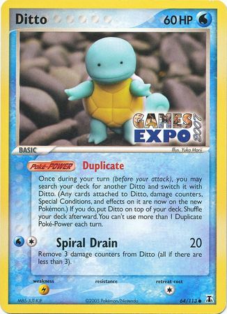 Ditto (64/113) (Games Expo Exclusive) [EX: Delta Species] | Nerdhalla Games