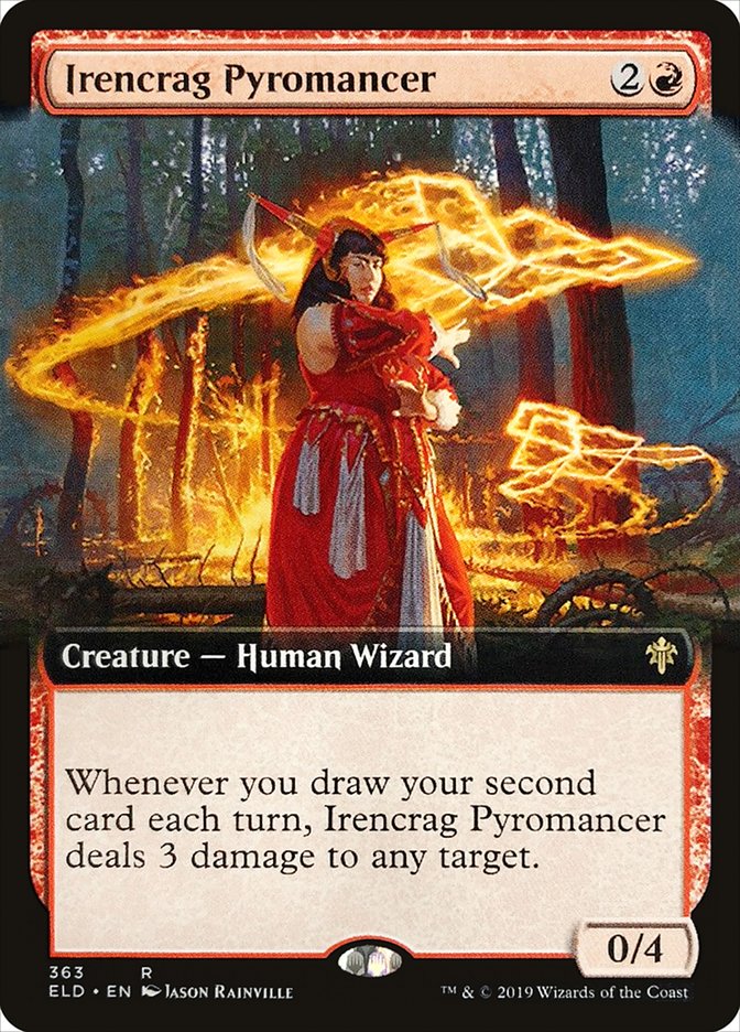 Irencrag Pyromancer (Extended Art) [Throne of Eldraine] | Nerdhalla Games