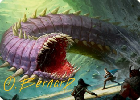 Purple Worm Art Card (Gold-Stamped Signature) [Dungeons & Dragons: Adventures in the Forgotten Realms Art Series] | Nerdhalla Games