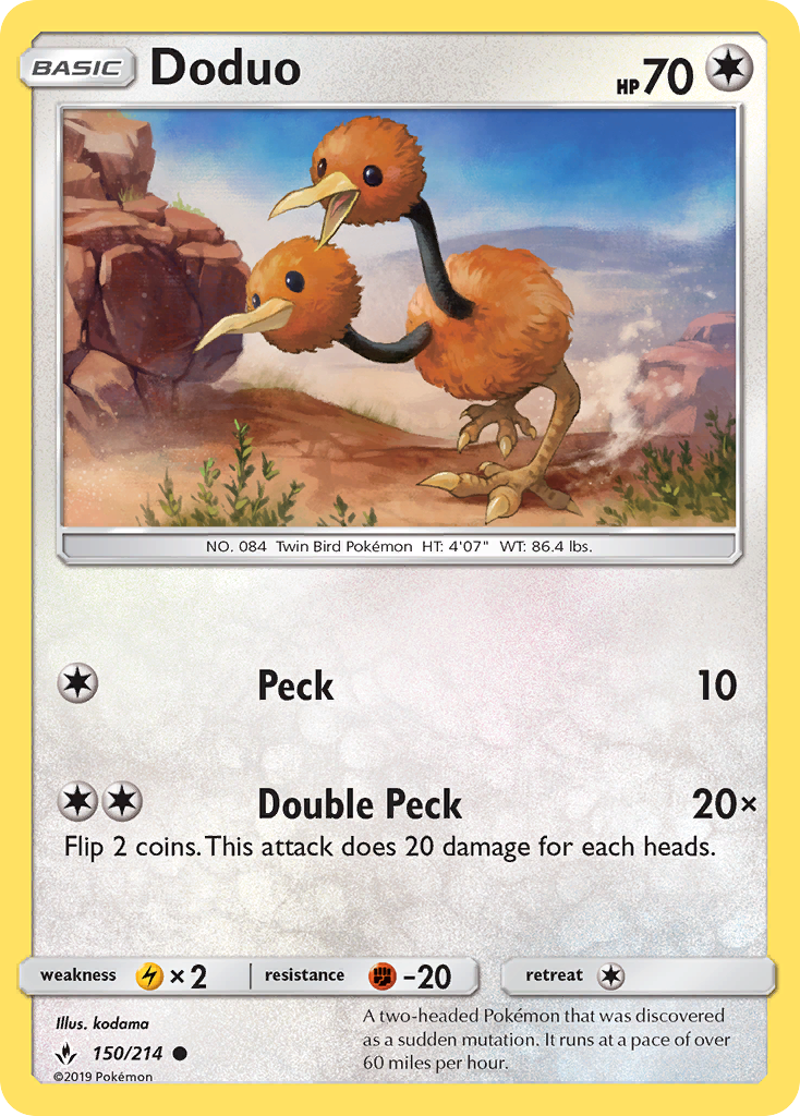 Doduo (150/214) [Sun & Moon: Unbroken Bonds] | Nerdhalla Games