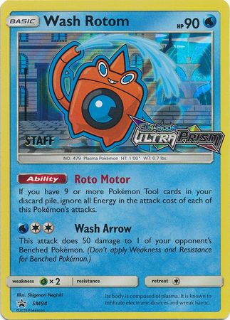 Wash Rotom (SM94) (Staff Prerelease Promo) [Sun & Moon: Black Star Promos] | Nerdhalla Games