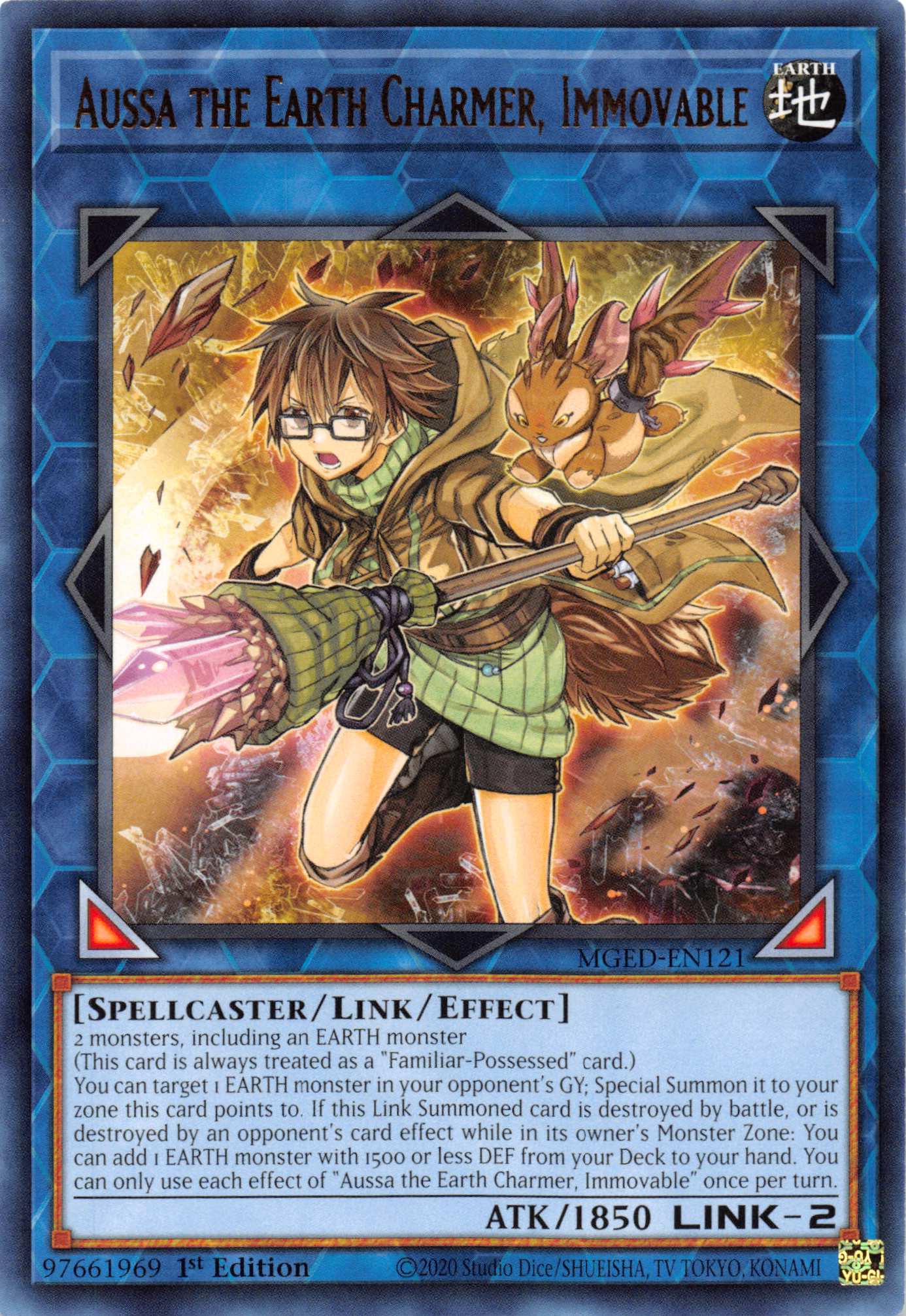 Aussa the Earth Charmer, Immovable [MGED-EN121] Rare | Nerdhalla Games