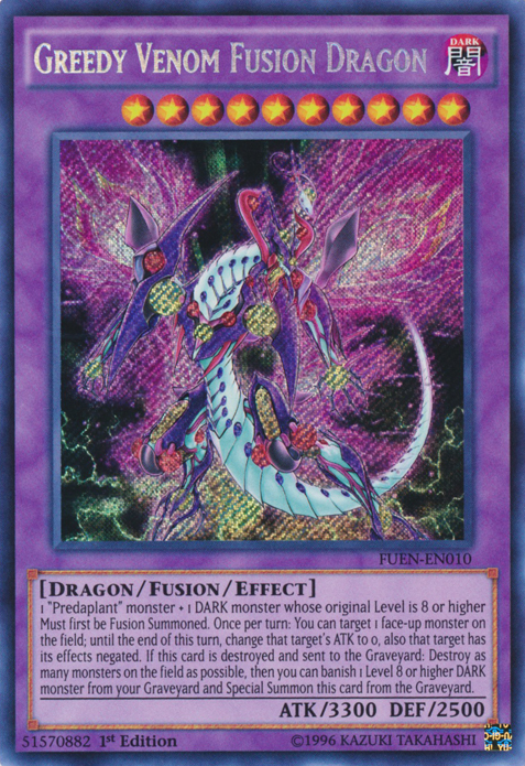 Greedy Venom Fusion Dragon [FUEN-EN010] Secret Rare | Nerdhalla Games