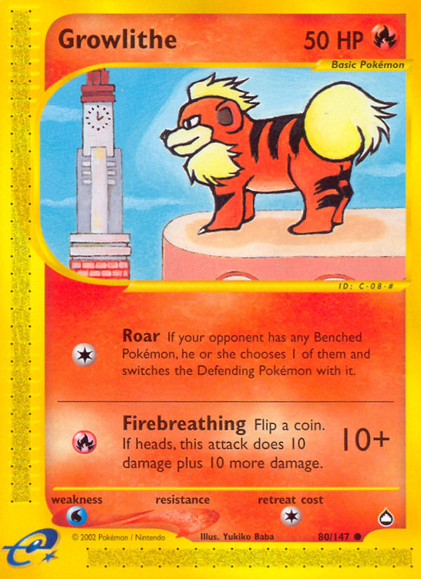 Growlithe (80/147) [Aquapolis] | Nerdhalla Games