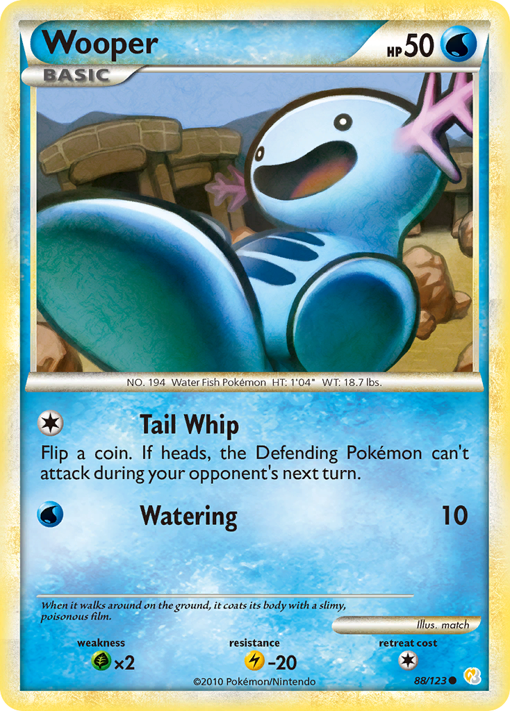 Wooper (88/123) [HeartGold & SoulSilver: Base Set] | Nerdhalla Games