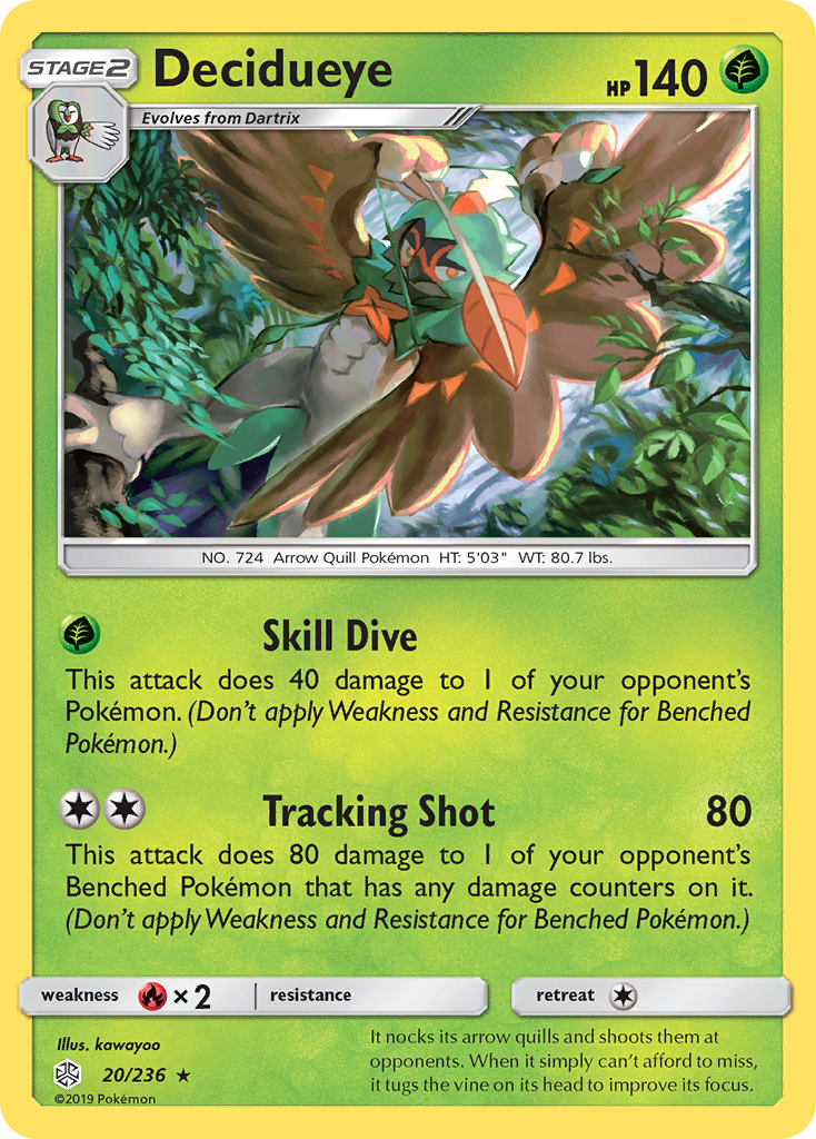 Decidueye (20/236) [Sun & Moon: Cosmic Eclipse] | Nerdhalla Games