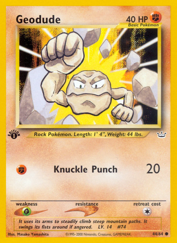 Geodude (44/64) [Neo Revelation 1st Edition] | Nerdhalla Games