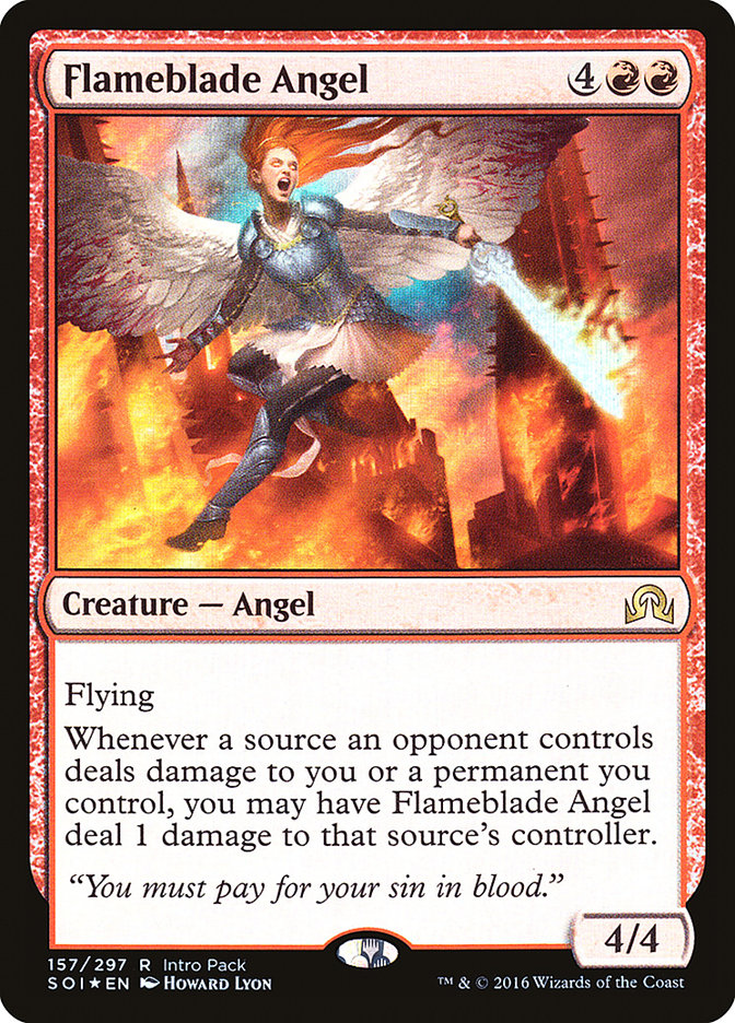 Flameblade Angel (Intro Pack) [Shadows over Innistrad Promos] | Nerdhalla Games