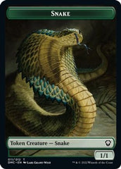 Human // Snake Double-sided Token [Dominaria United Commander Tokens] | Nerdhalla Games