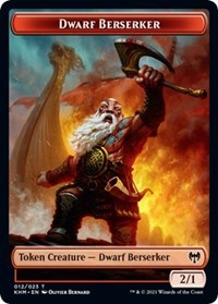 Dwarf Berserker // Emblem - Tibalt, Cosmic Impostor Double-sided Token [Kaldheim Tokens] | Nerdhalla Games