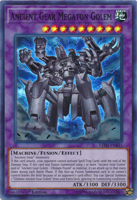 Ancient Gear Megaton Golem [LED2-EN031] Super Rare | Nerdhalla Games