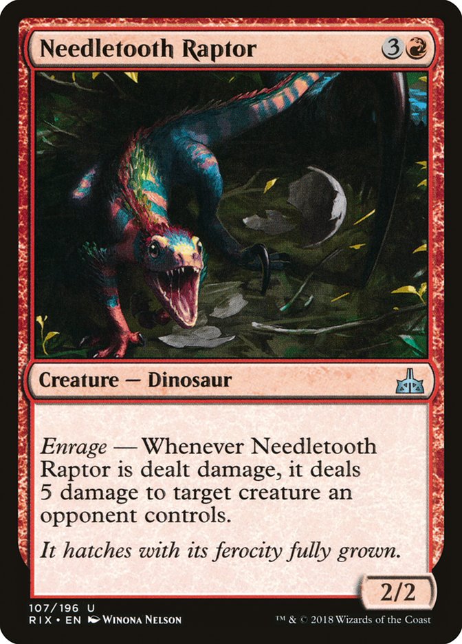 Needletooth Raptor [Rivals of Ixalan] | Nerdhalla Games