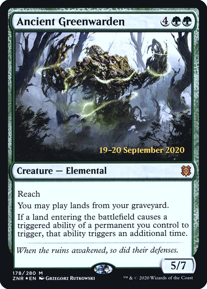 Ancient Greenwarden  [Zendikar Rising Prerelease Promos] | Nerdhalla Games