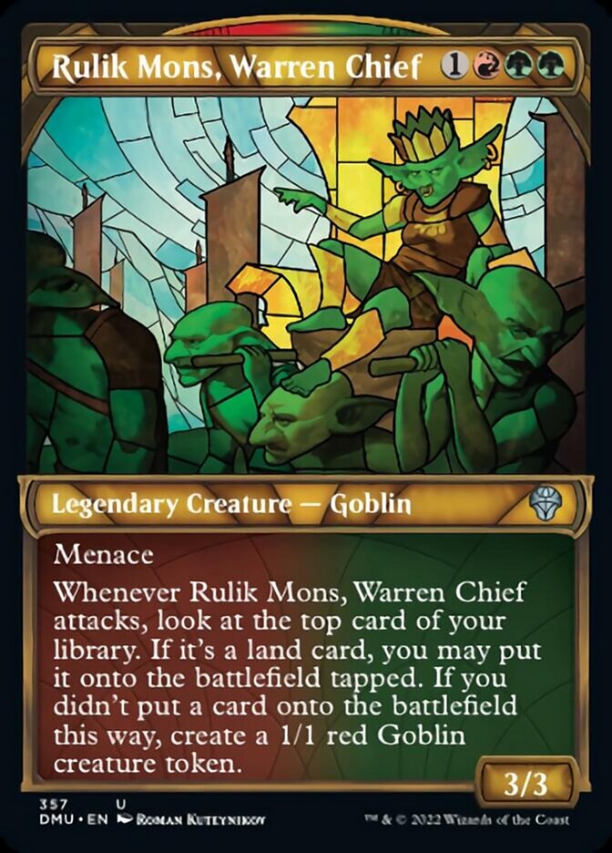 Rulik Mons, Warren Chief (Showcase Textured) [Dominaria United] | Nerdhalla Games