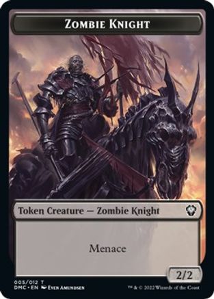 Zombie Knight // Goblin Double-sided Token [Dominaria United Commander Tokens] | Nerdhalla Games