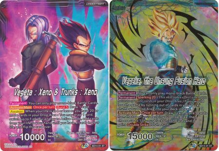 Vegeta: Xeno & Trunks Xeno // Vegeks, the Unsung Fusion Hero (Starter Deck Exclusive) (SD14-01) [Rise of the Unison Warrior] | Nerdhalla Games