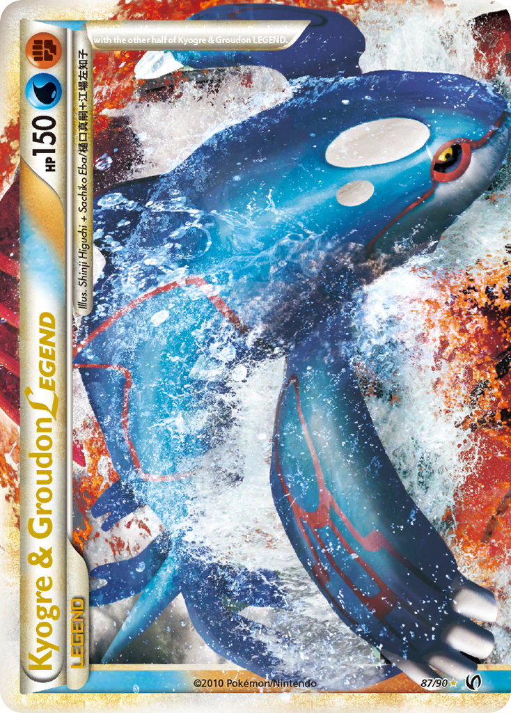 Kyogre & Groudon LEGEND (87/90) [HeartGold & SoulSilver: Undaunted] | Nerdhalla Games