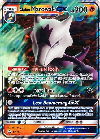 Alolan Marowak GX (SM187) (Jumbo Card) [Sun & Moon: Black Star Promos] | Nerdhalla Games