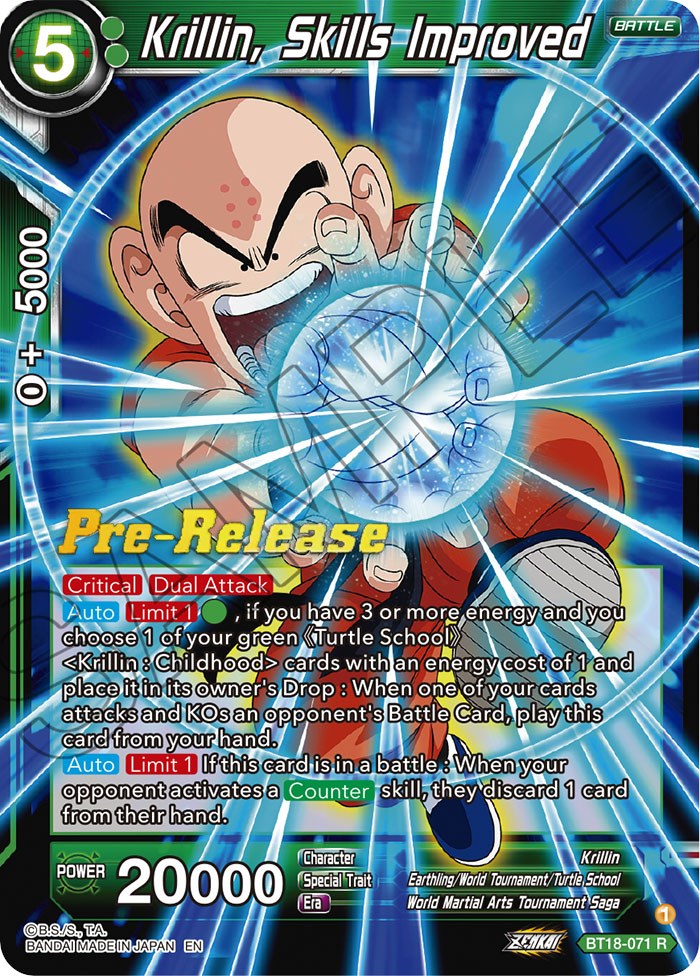 Krillin, Skills Improved (BT18-071) [Dawn of the Z-Legends Prerelease Promos] | Nerdhalla Games