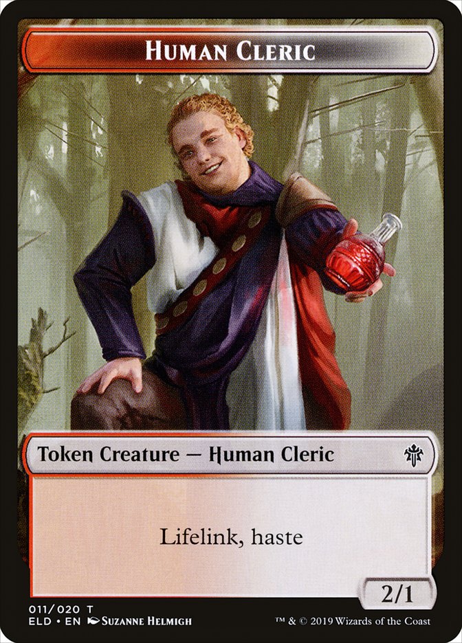 Human Cleric [Throne of Eldraine Tokens] | Nerdhalla Games