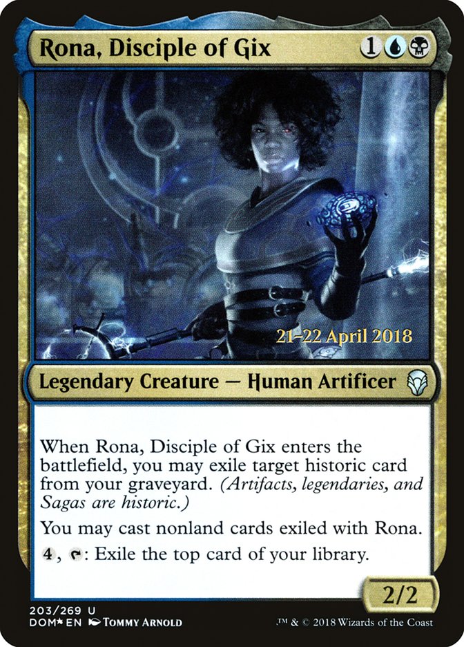 Rona, Disciple of Gix  [Dominaria Prerelease Promos] | Nerdhalla Games