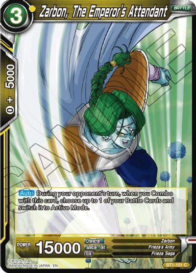 Zarbon, The Emperor's Attendant (Reprint) (BT1-101) [Battle Evolution Booster] | Nerdhalla Games