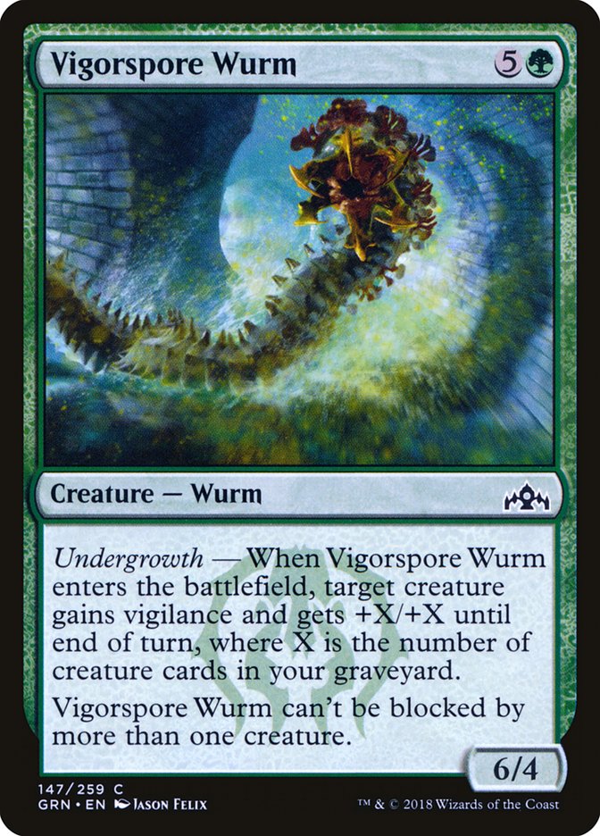 Vigorspore Wurm [Guilds of Ravnica] | Nerdhalla Games