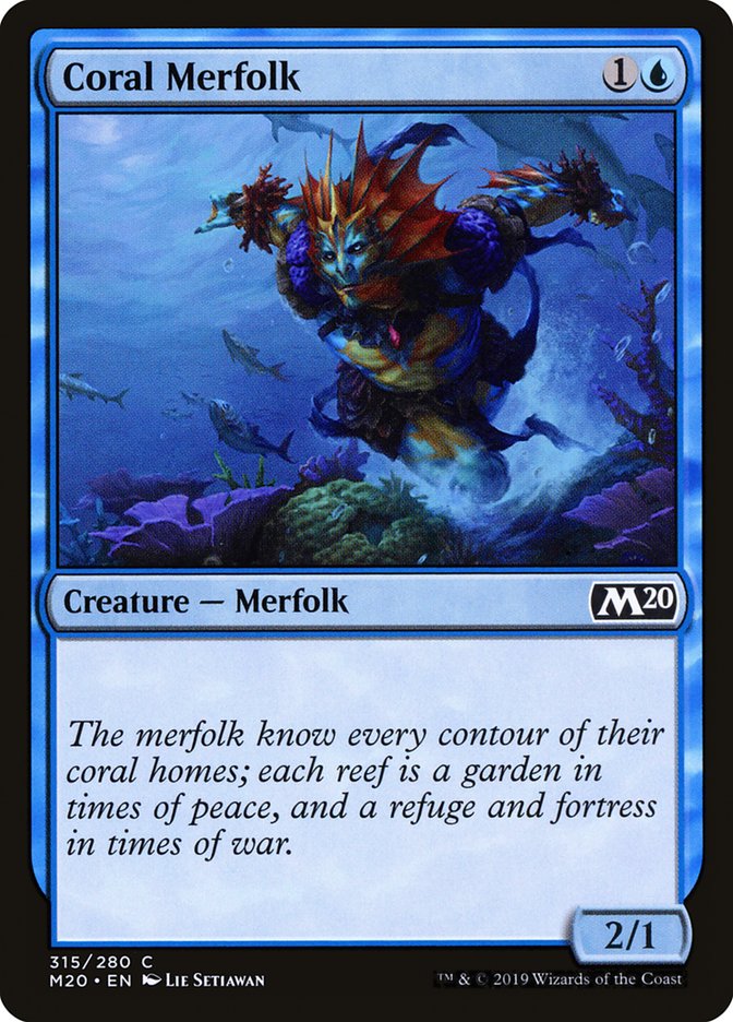 Coral Merfolk [Core Set 2020] | Nerdhalla Games