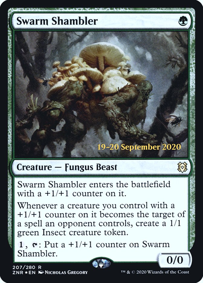 Swarm Shambler  [Zendikar Rising Prerelease Promos] | Nerdhalla Games