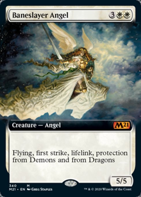 Baneslayer Angel (Extended Art) [Core Set 2021] | Nerdhalla Games