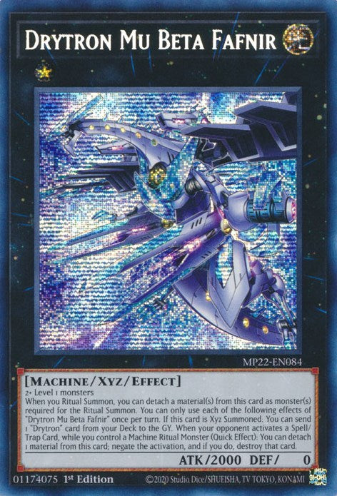 Drytron Mu Beta Fafnir [MP22-EN084] Prismatic Secret Rare | Nerdhalla Games