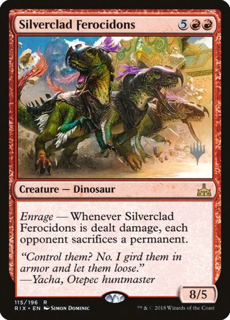 Silverclad Ferocidons [Rivals of Ixalan Promos] | Nerdhalla Games