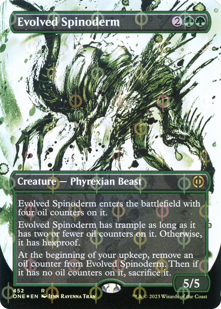 Evolved Spinoderm (Borderless Ichor Step-and-Compleat Foil) [Phyrexia: All Will Be One] | Nerdhalla Games